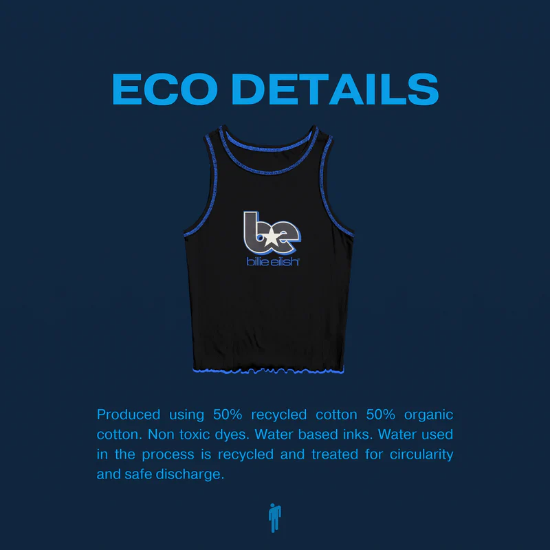 BE CONTRAST LETTUCE EDGE TANK - Image 3