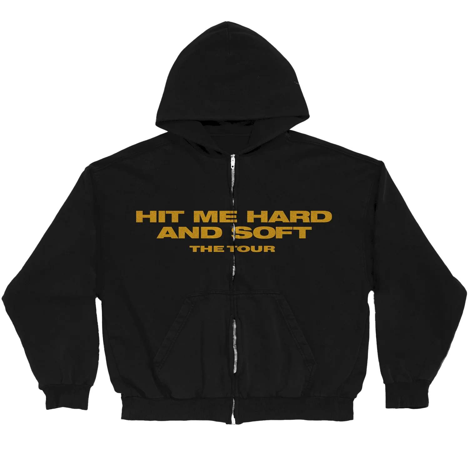 HIT ME HARD AND SOFT Live in 3D Hands Black Zip Hoodie