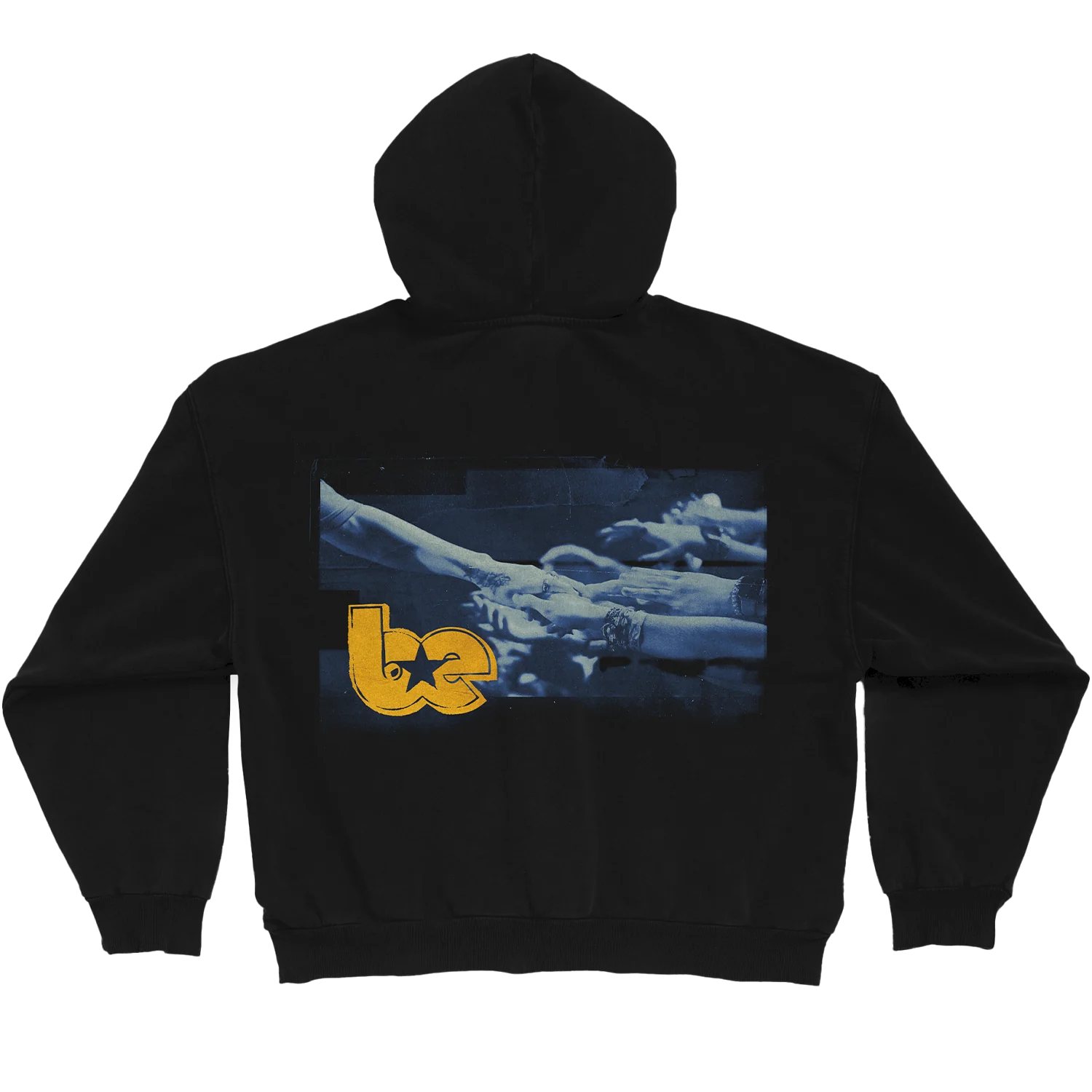 HIT ME HARD AND SOFT Live in 3D Hands Black Zip Hoodie - Image 2